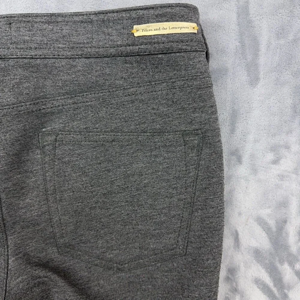 Pilcro and the Letterpress Serif Ponte Knit Skinny Pants Gray Womens Size 27
